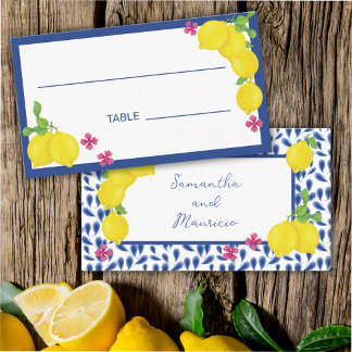Aquarelllemonen Platzkarte