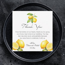 Aquarelllemons limoncello Hochzeit danke