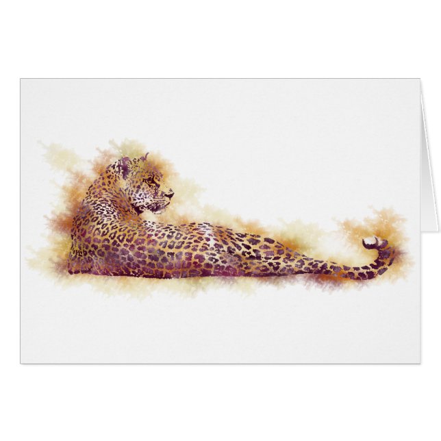 Aquarellleopard (Vorderseite (Horizontal))