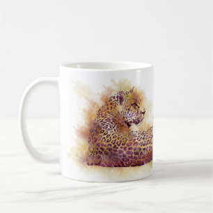 Aquarellleopard Kaffeetasse