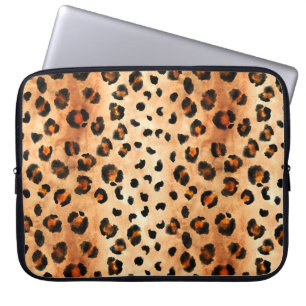 Aquarellleopard Print: Exotic Fur Textur Laptopschutzhülle