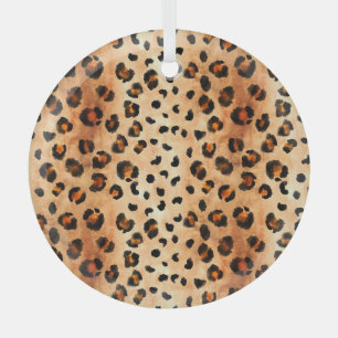 Aquarellleopard Print: Exotic Fur Textur Ornament Aus Glas