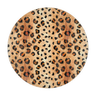 Aquarellleopard Print: Exotic Fur Textur Schneidebrett