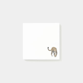 Aquarellleopard-Urwaldkatze grün gestrichen Post-it Klebezettel