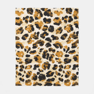 Aquarellleoparde, Farbverlauf von Krawatte und Far Fleecedecke