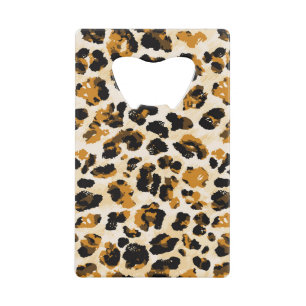Aquarellleoparde, Farbverlauf von Krawatte und Far Geldbeutel Flaschenöffner
