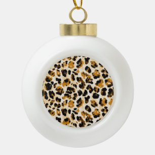 Aquarellleoparde, Farbverlauf von Krawatte und Far Keramik Kugel-Ornament