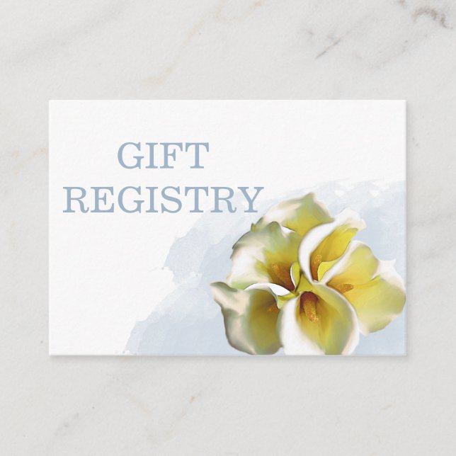 Aquarelllienlililis Hochzeitsgeschenk Begleitkarte (Vorderseite)