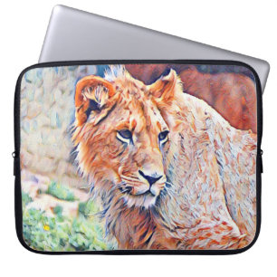 Aquarelllion Laptopschutzhülle