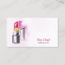 Aquarelllipstick Makeup artist Business Cards