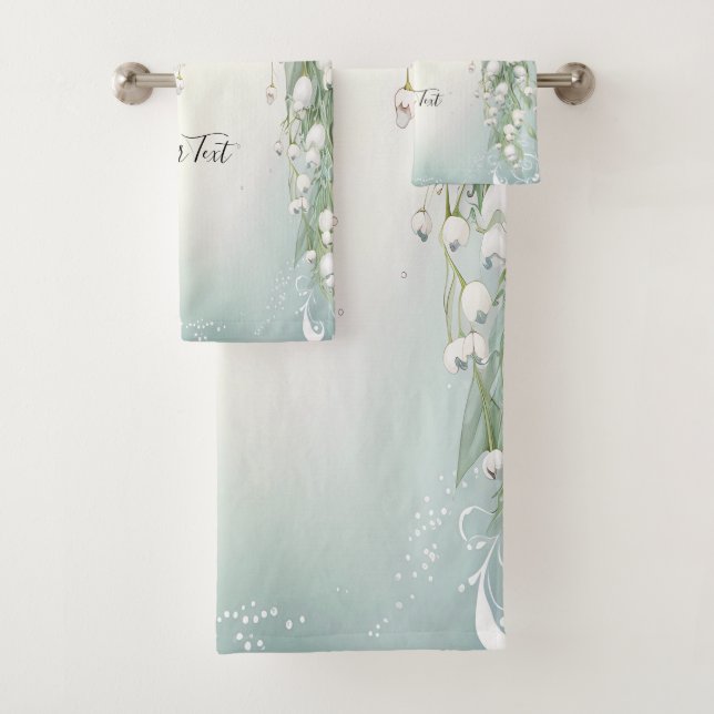 Aquarelllische Lilie des Valley Towel Set (Insitu)