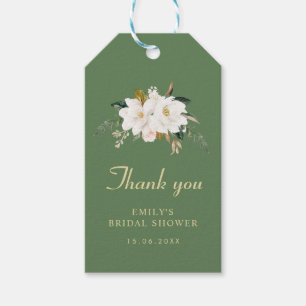 Aquarellmagnolia Blumengebirge Brautparty Geschenkanhänger