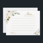 Aquarellmagnolia Hinweiskarte<br><div class="desc">Ein einfaches Blumendesign mit wunderschönen magnolischen Aquarellfarben-Blume. Sie können die Farben und Textdetails ändern.</div>