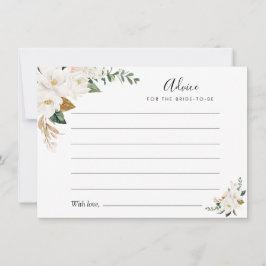 Aquarellmagnolik & Rosa Hinweiskarte