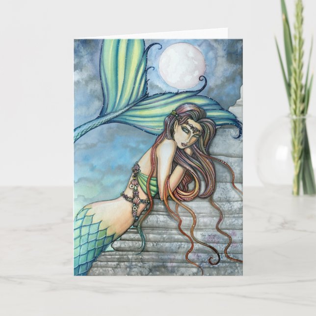 Aquarellmaid-Karte von Molly Harrison Karte (Vorderseite)