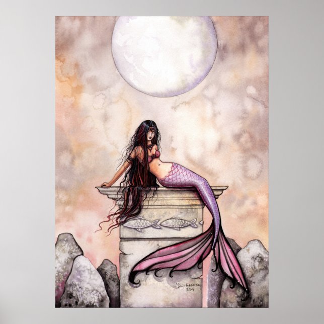 Aquarellmaid-Poster Print von Molly Harrison Poster (Vorne)