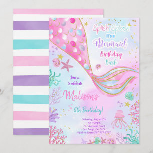 Aquarellmaid zum Geburtstag Einladung