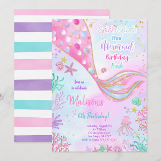 Aquarellmaid zum Geburtstag Einladung