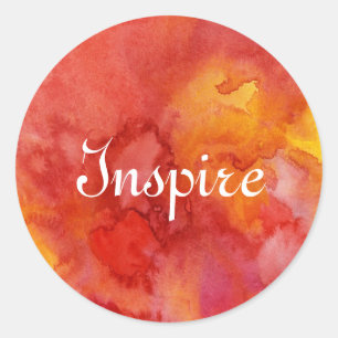 Aquarellmaler Hintergrund. Runder Aufkleber