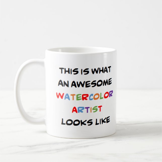 Aquarellmaler, phantastisch kaffeetasse (Links)