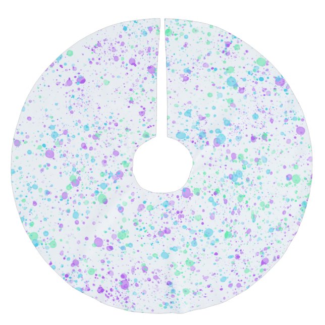 Aquarellmaler Spritzer Weihnachtsbaumrock Polyester Weihnachtsbaumdecke (Vorderseite)