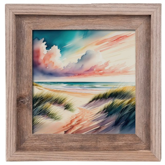 Aquarellmalerei am Strand Poster (Von Creator hochgeladen)