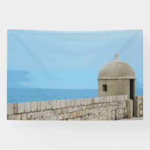 Aquarellmalerei an der Stadtmauer von Dubrovnik Banner