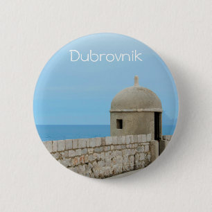 Aquarellmalerei an der Stadtmauer von Dubrovnik Button