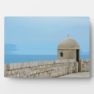 Aquarellmalerei an der Stadtmauer von Dubrovnik Fotoplatte