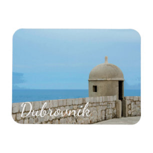 Aquarellmalerei an der Stadtmauer von Dubrovnik Magnet