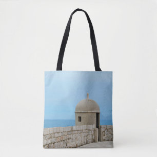 Aquarellmalerei an der Stadtmauer von Dubrovnik Tasche