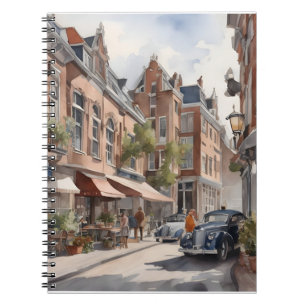 Aquarellmalerei auf Amsterdam Notizblock