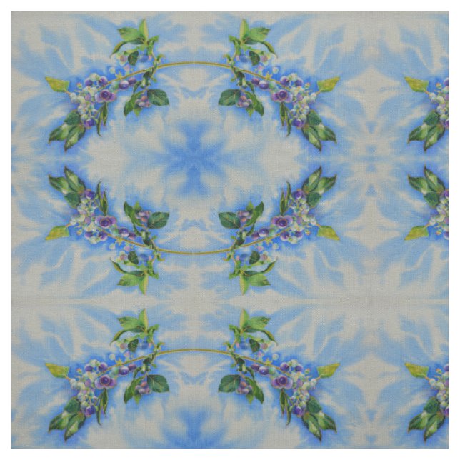 Aquarellmalerei auf Blaubeere Stoff (Muster)