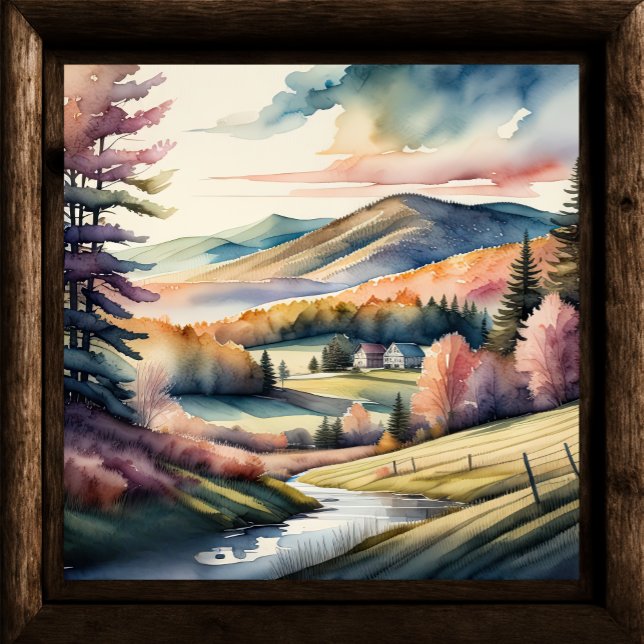 Aquarellmalerei auf dem Land Poster (Von Creator hochgeladen)