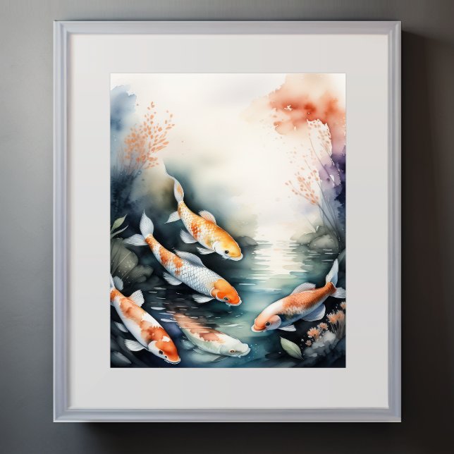 Aquarellmalerei auf Koi IV Poster (Von Creator hochgeladen)