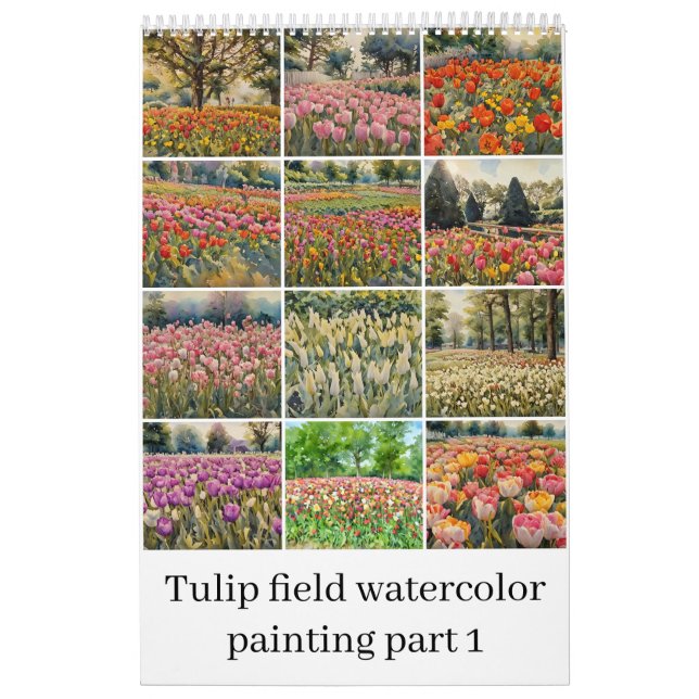 Aquarellmalerei auf Tulip 1 Kalender (Titelbild)