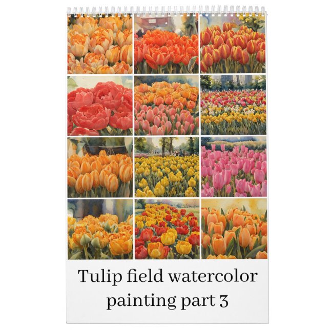 Aquarellmalerei auf Tulipen 3 Kalender (Titelbild)
