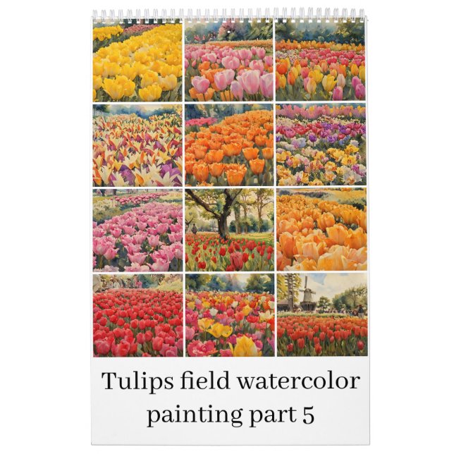 Aquarellmalerei auf Tulipen 5 Kalender (Titelbild)
