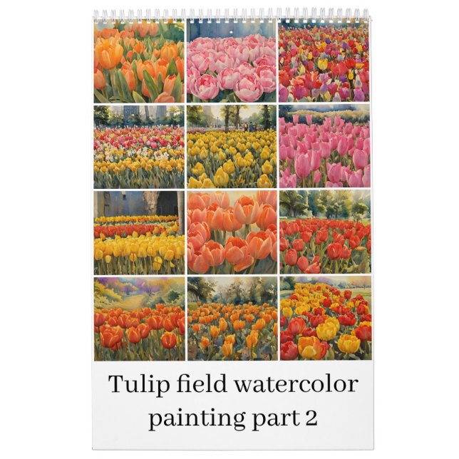 Aquarellmalerei auf Tulips 2 Kalender (Titelbild)