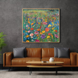 Aquarellmalerei auf Wildblume Poster