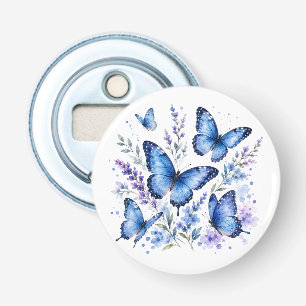 Aquarellmalerei Blaue Schmetterlinge Flaschenöffner