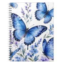 Aquarellmalerei Blaue Schmetterlinge
