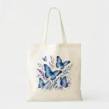 Aquarellmalerei Blaue Schmetterlinge