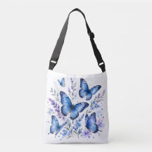 Aquarellmalerei Blaue Schmetterlinge