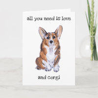 Aquarellmalerei Corgi sumie