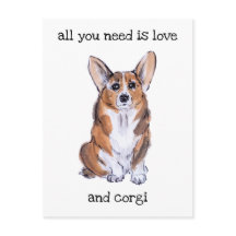 Aquarellmalerei Corgi sumie