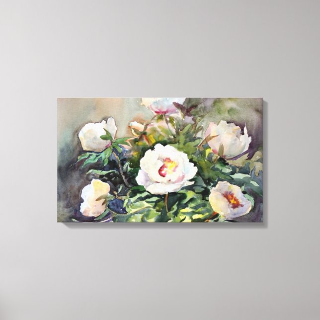 Aquarellmalerei der schönen Blume Leinwanddruck (Vorderseite)