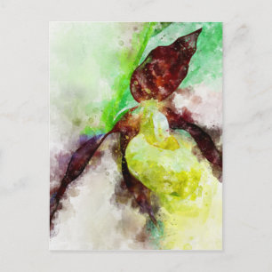 Aquarellmalerei einer Frauenrutsche Postkarte