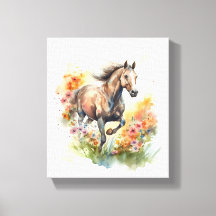 Aquarellmalerei eines Pferdes