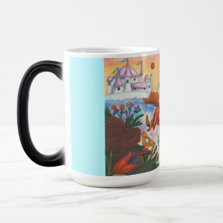 Aquarellmalerei Einhorn Opal Fee Drache Feuerpferd Verwandlungstasse